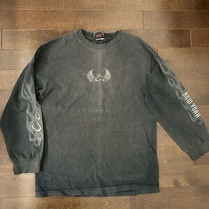 Vintage 2003 Orange County Choppers Faded Black Longsleeve Graphic Shirt